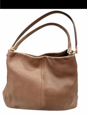 Coach Brown Pebbled Leather Shoulder Hobo